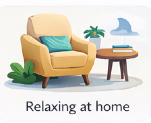 Relaxing at home